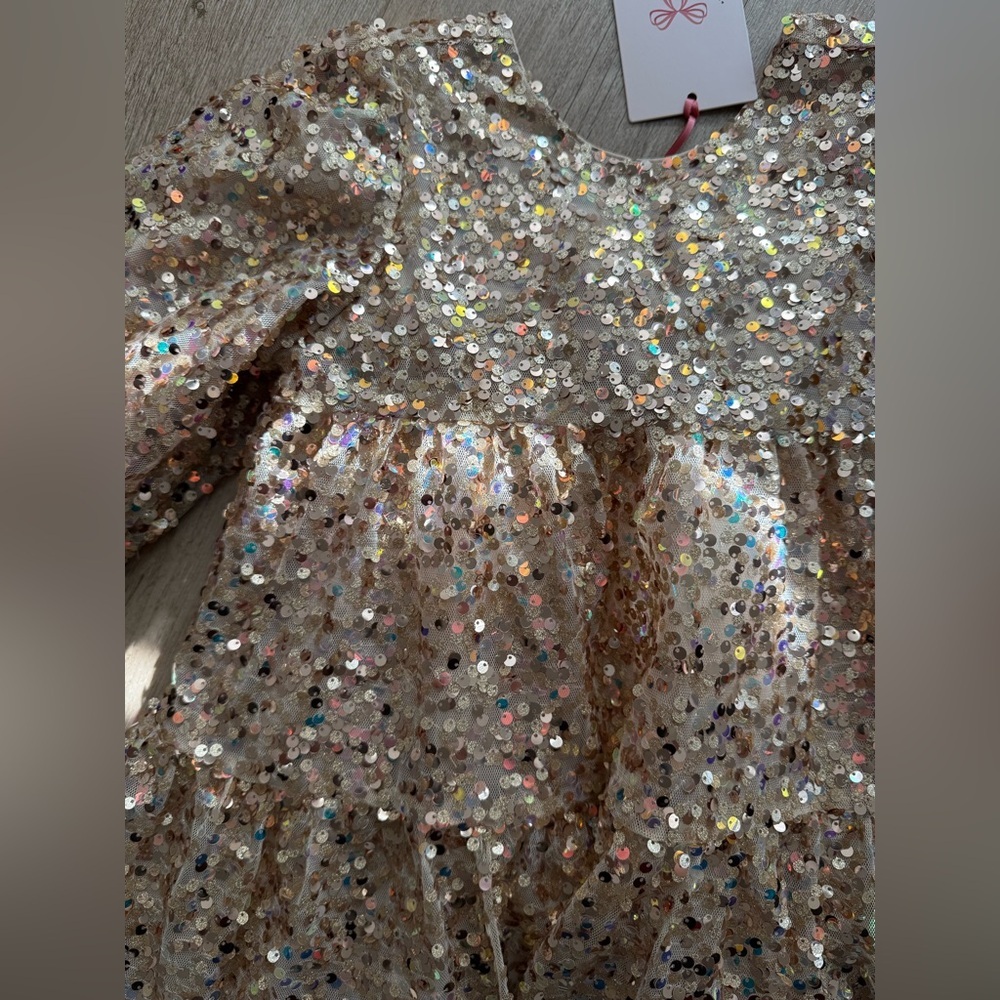 Konges Slojd Sequin Bow Dress 2Yr - Picture 5 of 6